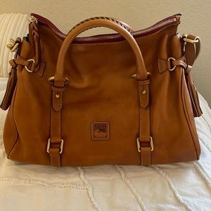 Dooney and Bourke Large Florentine Satchel in Natural